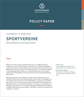 Policy Paper "Sportvereine" (Cover)