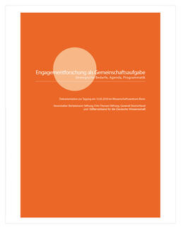 Engagementforschung als Gemeinschaftsaufgabe (Cover)