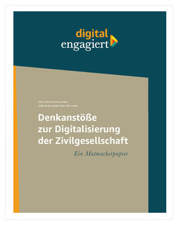 Denkanstöße zur Digitalisierung der Zivilgesellschaft (Cover)
