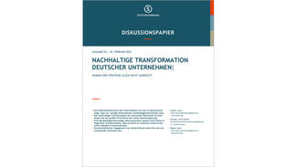 Nachhaltige Transformation deutscher Unternehmen (Cover)