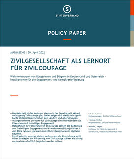 Zivilgesellschaft als Lernort für Zivilcourage (Cover)